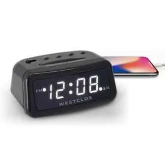 White LED Alarm Clock with USB type C Charging Port photo White LED Alarm Clock with USB type C Charging Port featured image