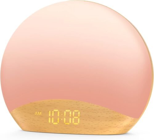 White Noise Machine Sunrise Alarm Clock Wake Up Light Dimmable Night Light 26...