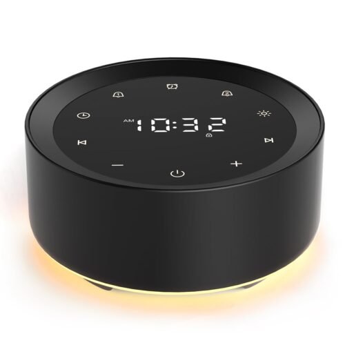 White Noise Sound Machine Alarm Clock 7 Colors Night Light Sound Machine for ...