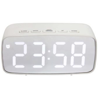 White Tabletop Digital Alarm Clock