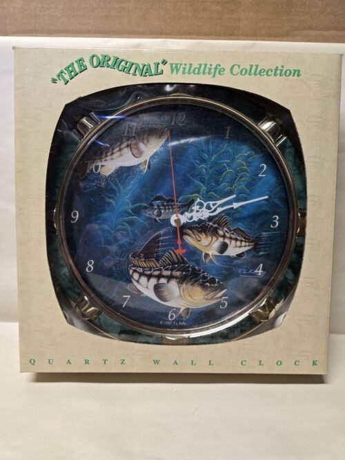 Wildlife Collection Quartz Wall Clock 11 1/2" Battery Operated Fish Design