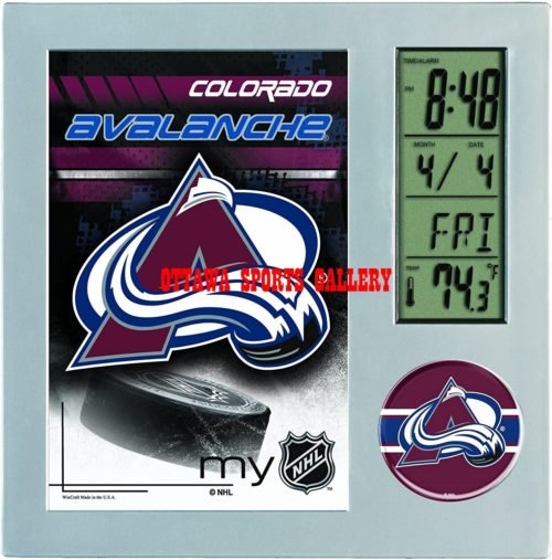 WINCRAFT COLORADO AVALANCHE LICENSED DESK CLOCK • NEW IN PACKAGE (M62)