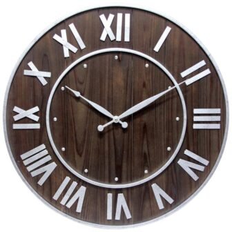 Wine Barrel Dark Brown Wall Clock