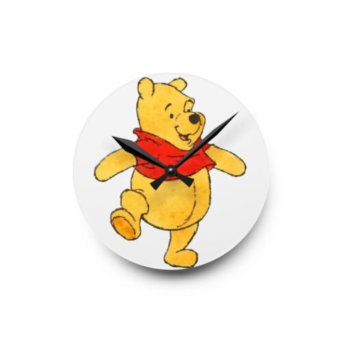 WINNIE THE POOH Bear Acrylic Wall Clock