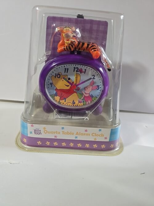 Winnie The Pooh Children's Quartz Table Alarm Clock with Tigger & Piglet (NIP)