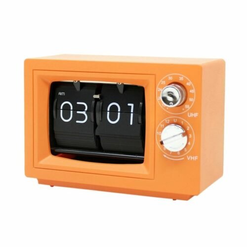 WINTECH FPC-7 Retro TV Style Flip Clock Patapata AM/PM LED Light Orange Japan