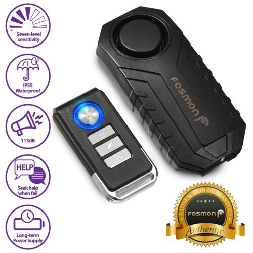 Wireless Anti-Theft Vibration Loud 113dB Motorcycle Bike Security Alarm Remote