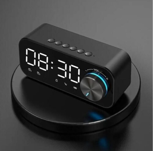Wireless Bluetooth Speaker with Alarm Clock Stereo Bass USB/TF Card Capable