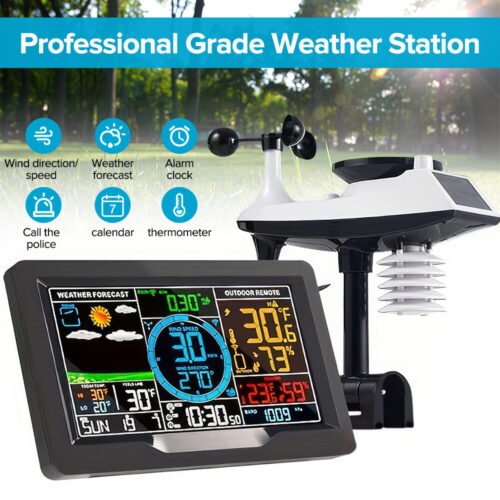 Wireless Weather Station with Sensor Weather Forecast Temperature Rain Gauge