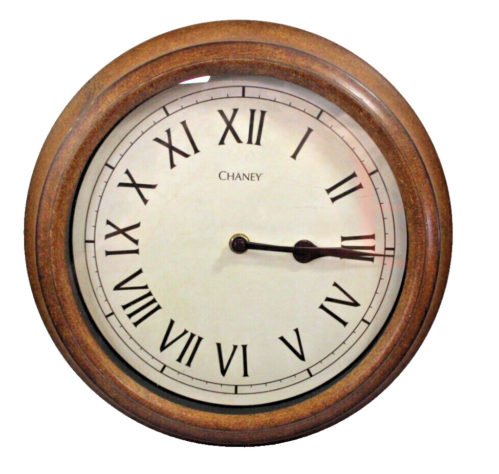 Wonderful Chaney Quartz Roman Numeral Wall Clock 12" Dia.