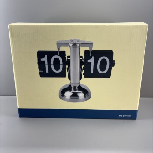 WoneNice Retro Digital Flip Down Clock -Battery Powered Internal Gear Operate...