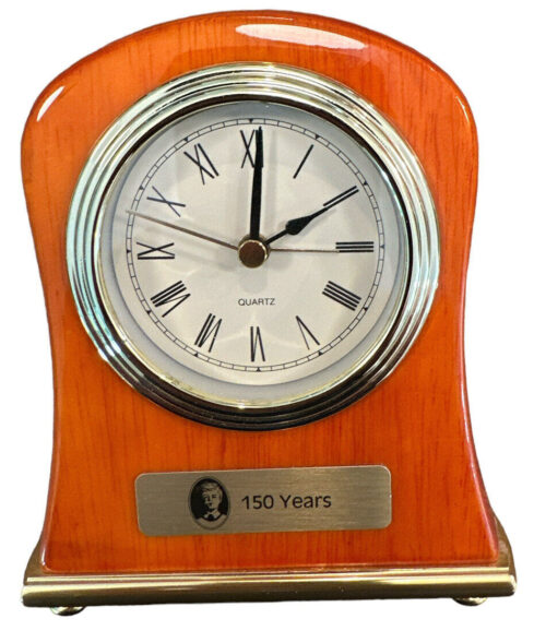 Wood Desk Clock With Alarm Wood With Quartz Movement Table 150 years