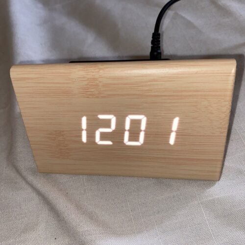 wood digital Led alarm clock