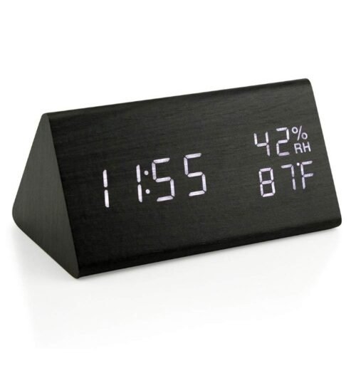 Wooden Alarm Clock, Smart LED Digital Clock for Bedroom/desks, ..............287