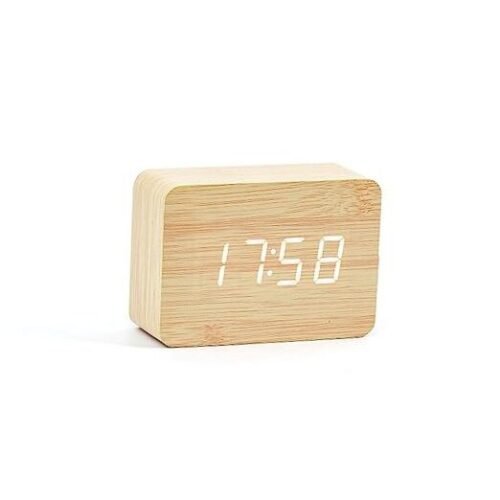Wooden Appearance LED Digital Alarm Clock with 3 Brightness adjustments and 3