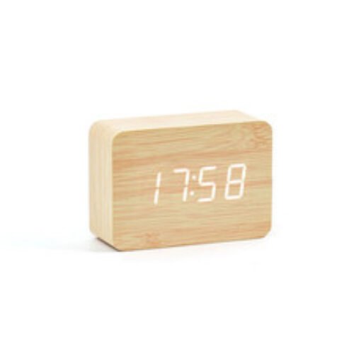 Wooden Appearance LED Digital Alarm Clock with 3 Brightness adjustments and 3