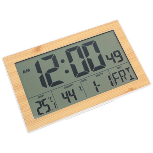 Wooden Cube Clock Desk Child Wall Clocks Digital for Bedroom Large Display