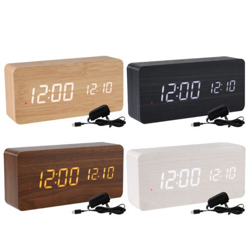 Wooden Digital Alarm Clocks For Bedrooms Digital Alarm Clock LED opportune