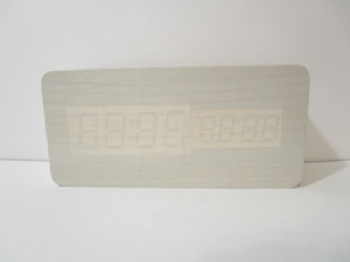 Wooden Grain Design w/ LED Light (White) Digital Alarm Clock, NOB! FREE SHIPPING