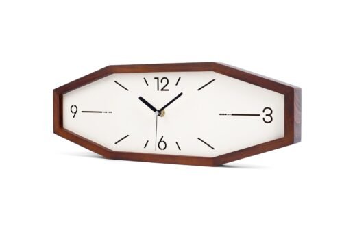 Wooden Retro Wall Clocks, 18 Inches Square Clocks Rectangular Wall Clock Batt...