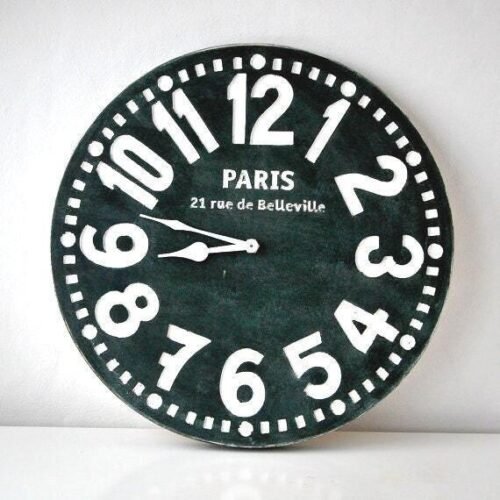 Wooden Wall Clock "Paris" Cottage Style | Free Shipping