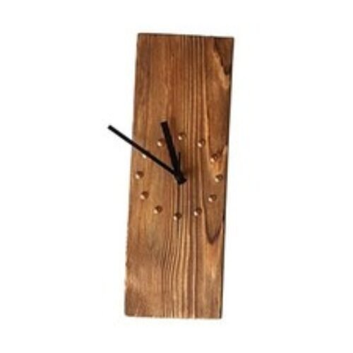 Wooden Wall Clock Silent Non-Ticking, Frameless Rectangle Art Wall Clocks