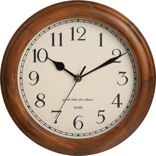 Wooden wall clock with Retro Design, 11 Inches Round Wall Clock