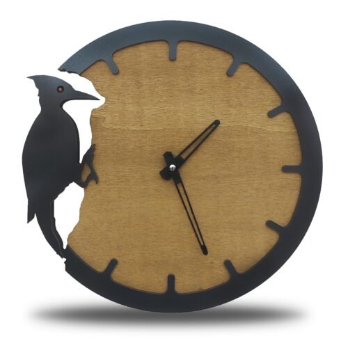 Wooden Woodpecker Wall Clock, Clocks for Living Room Decor Kitchen Wall Clock