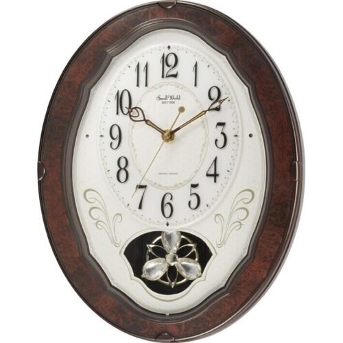 Wood Frame Pendulum Wall Clock - Plays Melodies on the Hour FREE SHIPPING