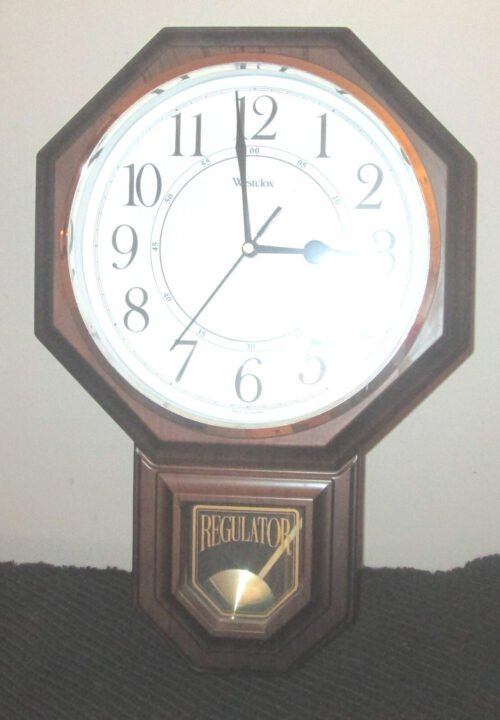 Wood Regulator Classic Manor Wall Clock Chime Quartz
