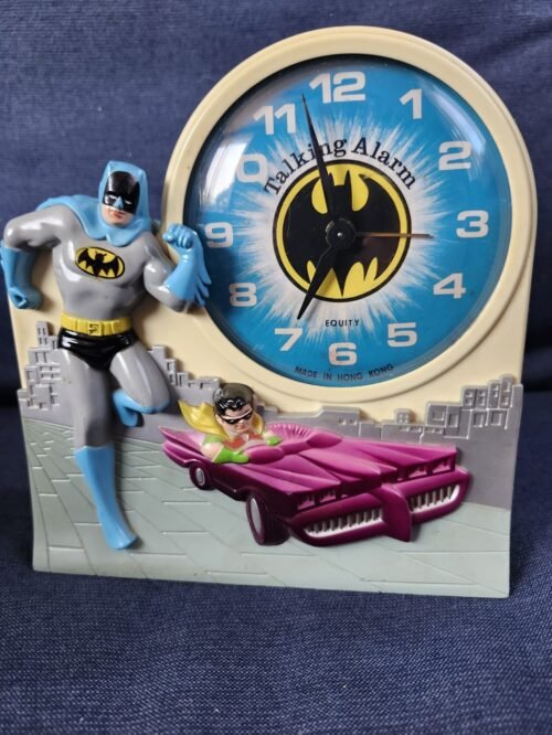 Working 1974 Batman & Robin Janex Talking Alarm Clock. Jumpin Jehosephat Batman!