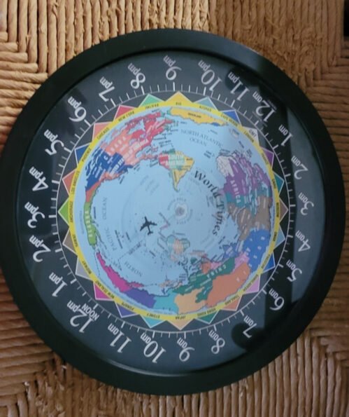 World Time Wall Clock 10” by Trintec Canada Colorful Plastic Novelty