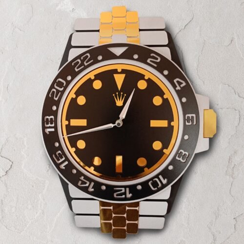 Wristwatch Appearance Wall Clock Large Analog Silent Clock, Modern Wall Clock