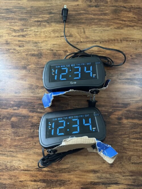 x2 Equity by La Crosse AC Powered 1.4" LED Digital Alarm Clock No Box (NEW)