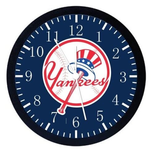 Yankees Wall Clock 12" Large Personalized option with adding names W103