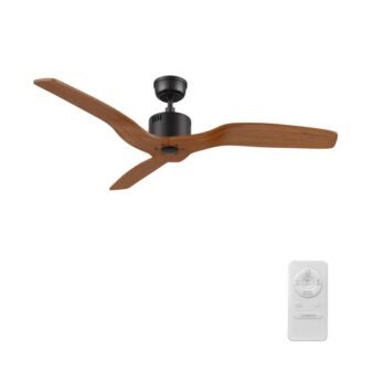 Yarmouth 52 in. Indoor Black 10-Speed DC Motor Ceiling Fan with Remote...