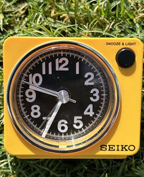 Yellow SEIKO Alarm Clock QHE100
