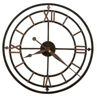 York Station Black Wall Clock