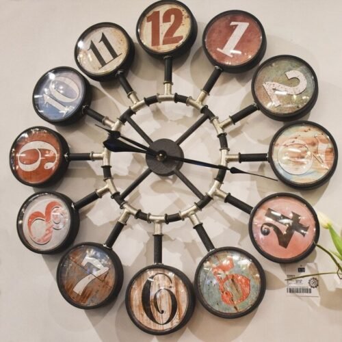 Yosemite Home Decor Multi-Colored Bubble Wall Clock - 2 x Multi-color 2 x 33.9 x