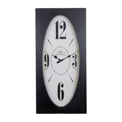 Yosemite Home Decor Wall Clocks 15"x31" Rectangle Distressed Quartz Wood Brown