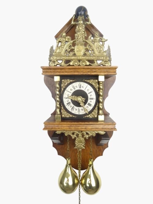 Zaanse Vintage Antique Dutch Old Wall Clock 8 day (Warmink WUBA Friesian Era)