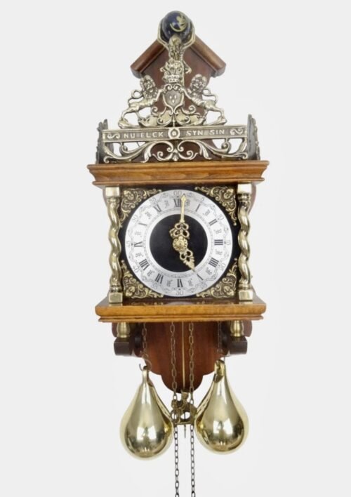 Zaanse Vintage Antique Warmink Dutch Wall Clock 8 day (Hermle WUBA Friesian Era)