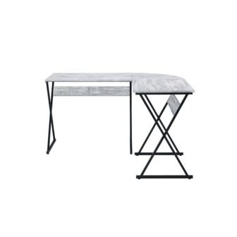 Zafiri 50 in. Weathered White & Black Finish Writing Desk