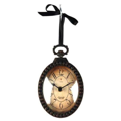 Zentique 6.25 in. Wall Iron Clock，Black
