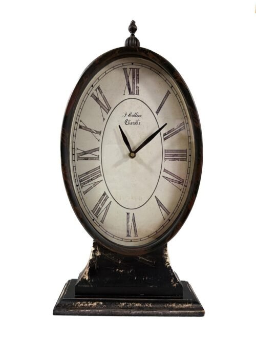 Zentique Paris French Provincial Oval Table Clock (Working)
