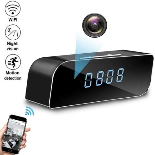 Zeus 1080p WiFi Mini Table Clock HD Battery Powered Camera Covert Cam - QP-Z10