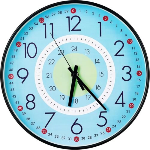 Zgrmbo 12” Atomic Analog Wall Clock Battery Operated, Large, Black03