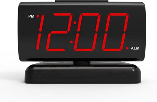 ZOOS Alarm Clock for Bedroom 5" Large LED Digital Clock for Seniors, Dimmable